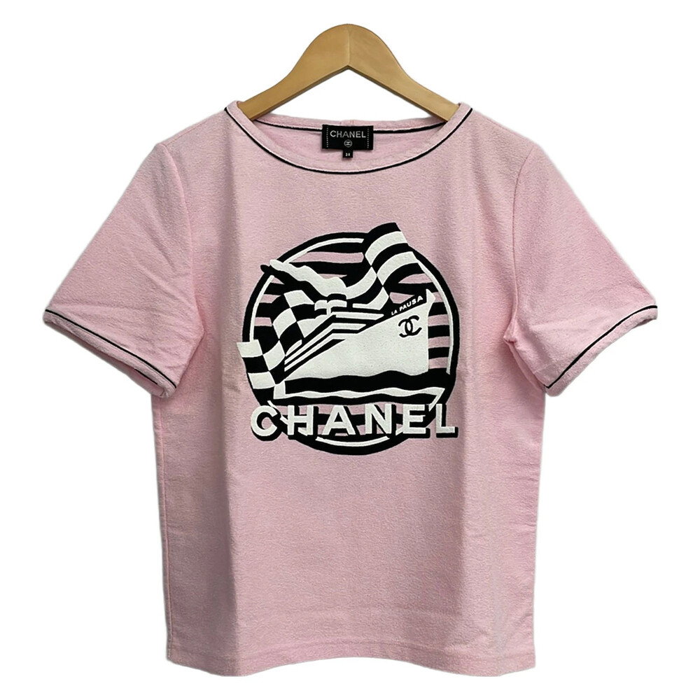 Chanel Light Pink Black White Women's #324832C70B